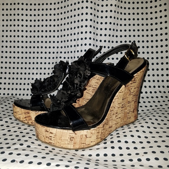 Charming Charlie Shoes - Black wedges